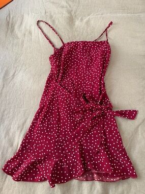 Princess Polly Red Polka Dot Mini Dress